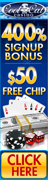 CoolCat - 400% Bonus + $50 Free CoolCat - 400% Bonus + $50 Free